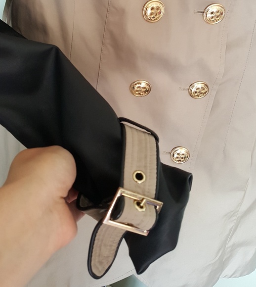Steve Madden trench coat with faux leather detail - Picture 3 of 5
